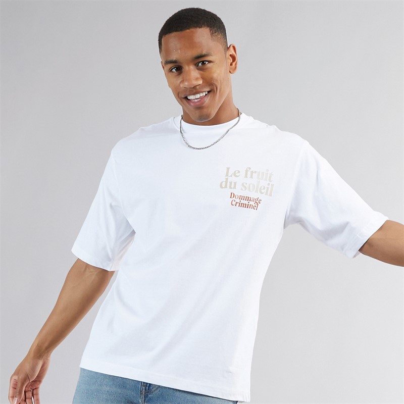 Criminal Damage Mens Oranges T-Shirt White