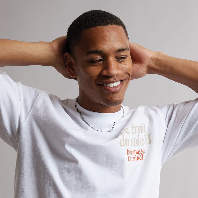 Criminal Damage Mens Oranges T-Shirt White