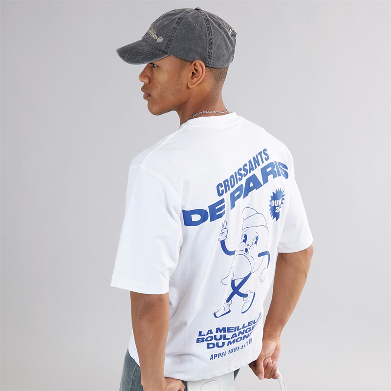 Criminal Damage Mens Croissant T-Shirt Off White