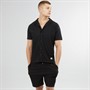 Criminal Damage Mens St Tropez Shirt And Shorts Set Black