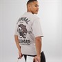 Criminal Damage Mens Panthers Varsity T- Shirt Light Grey