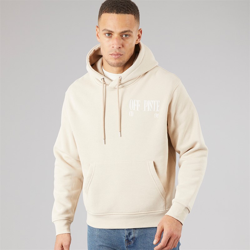 Criminal Damage Mens Off Piste Hoodie Grey Stone