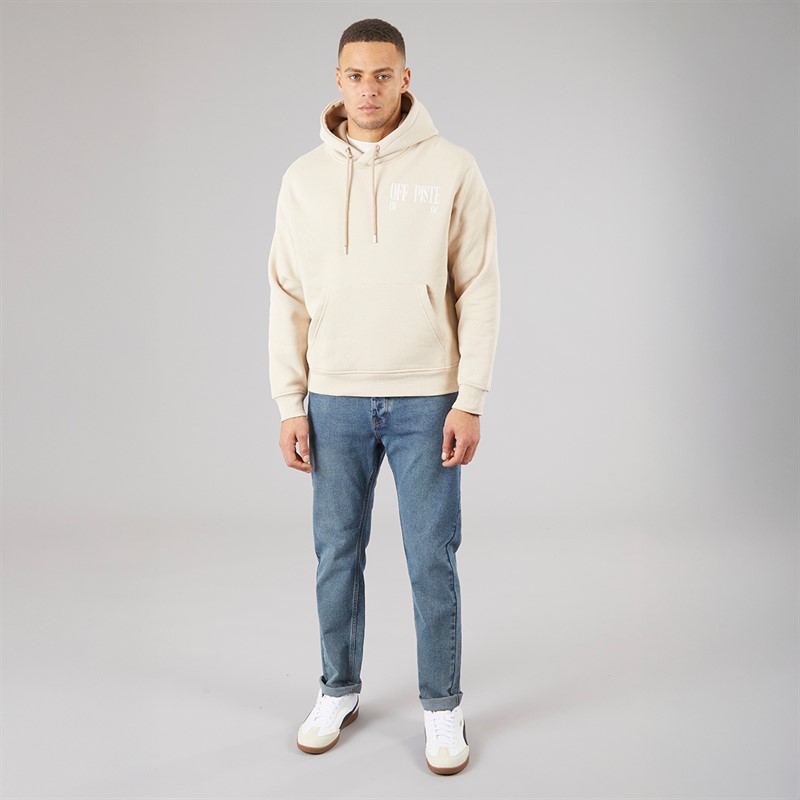 Criminal Damage Mens Off Piste Hoodie Grey Stone