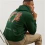 Criminal Damage Mens Twin Tiger Hoodie Green