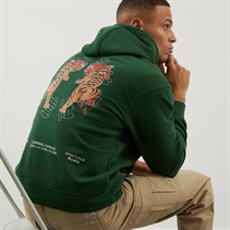 Criminal Damage Mens Twin Tiger Hoodie Green