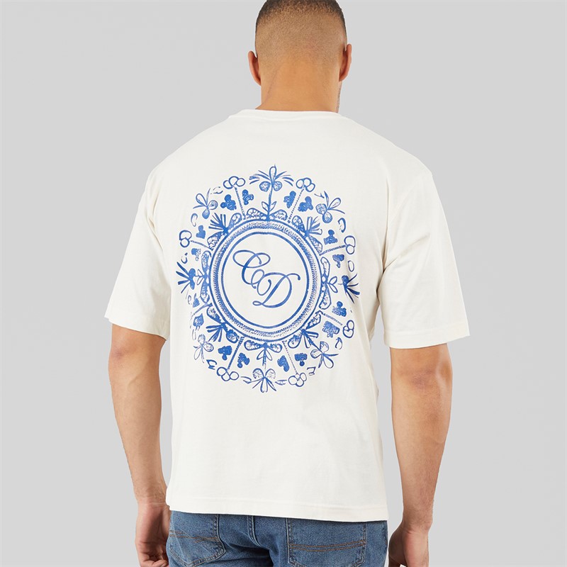 Criminal Damage Mens Mosaic T-Shirt Off White