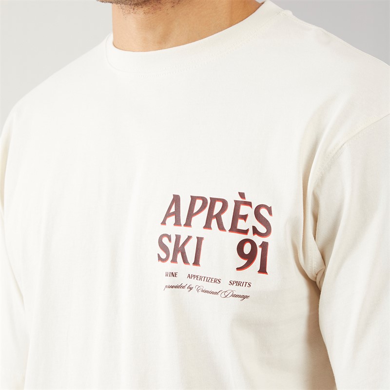 Criminal Damage Mens Apres T-Shirt Off White
