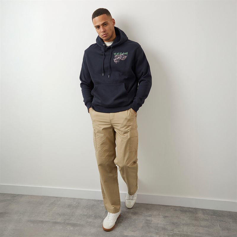 Criminal Damage Mens Dragon Seoul Hoodie Navy