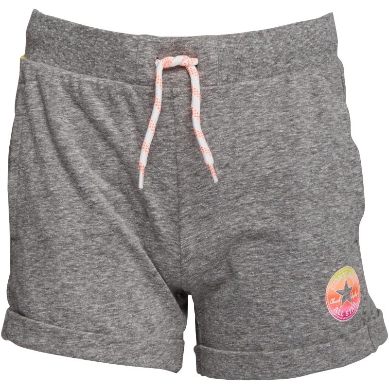 Buy Converse Junior Girls Sunset Shorts Charcoal Snow Heather