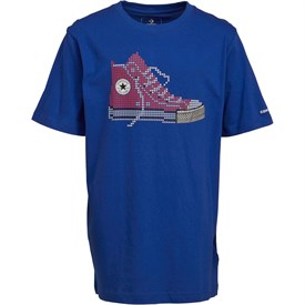Converse Jongens Pixel Chuck T Shirt Blauw converse kopen in de aanbieding