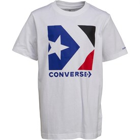 Converse Jongens Star Chevron Box T Shirt Wit converse kopen in de aanbieding Converse Jongens Star Chevron Box T Shirt Wit converse kopen in de aanbieding
