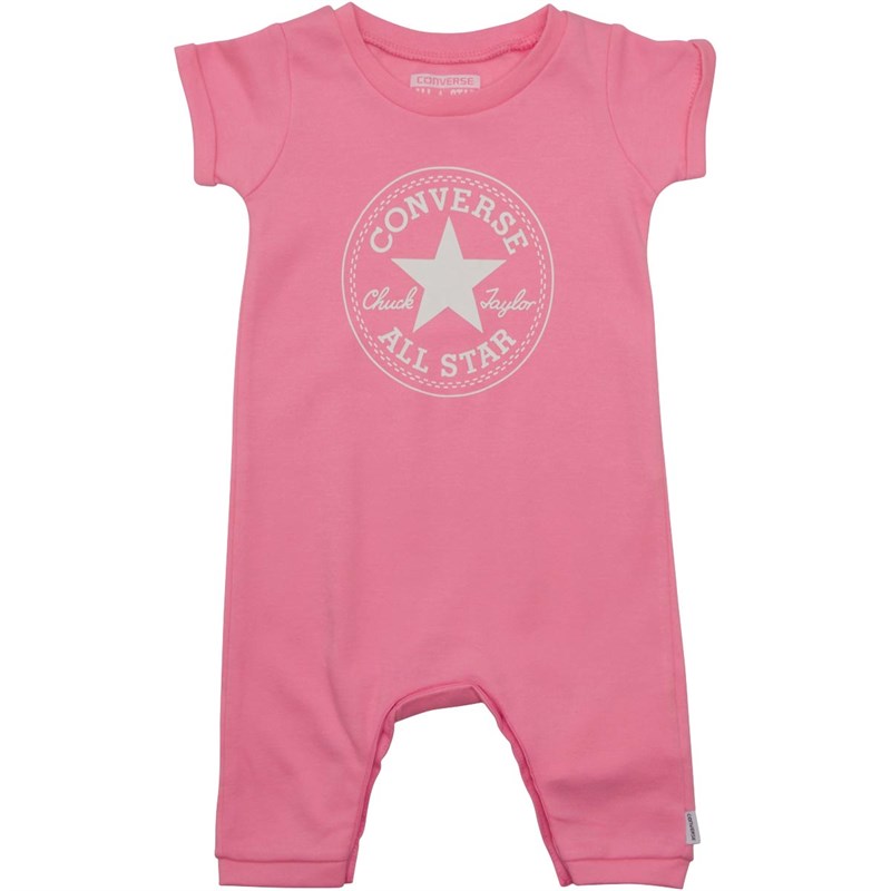 Buy Converse Baby Girls C.T.P Short Sleeve Coverall Pink Glow