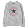 Converse Junior Fleece Chuck Patch Crew Sweatshirt Dark Grey Heather