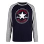 Converse Junior Chuck Patch Raglan Top z Dlugim Rekawem Granatowy