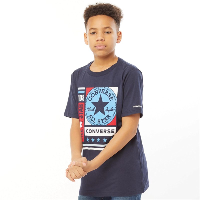 Buy Converse Junior Mixed Boxes T-Shirt Obsidian