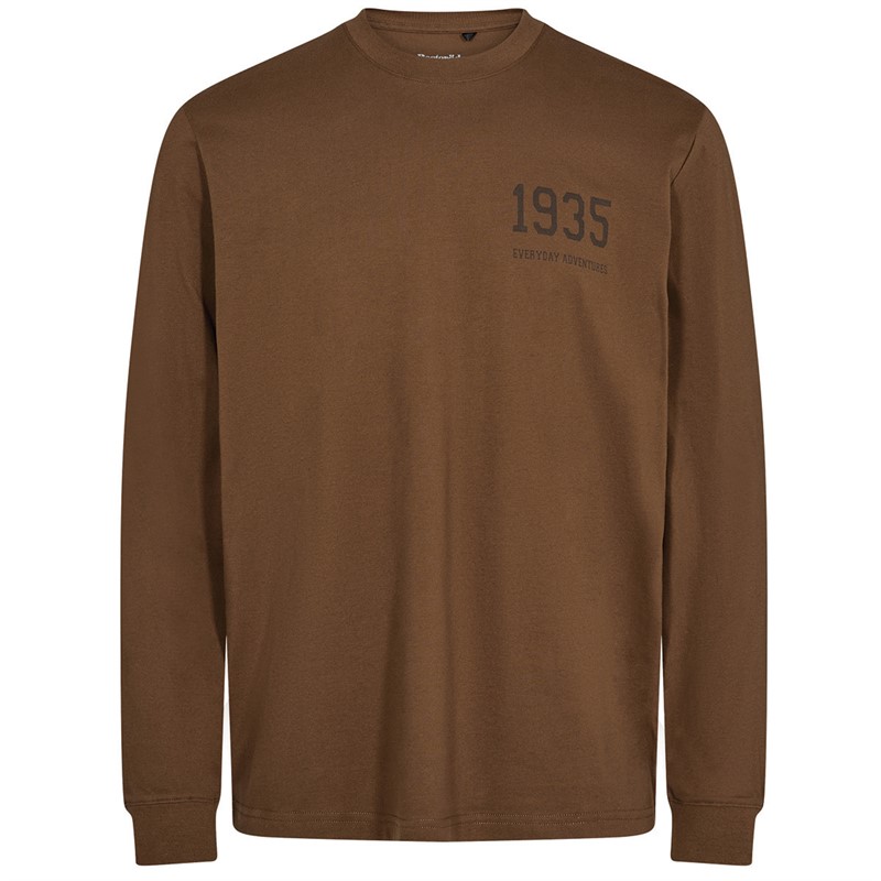 Resteröds Herren Langarm T-Shirt Braun GOTS 1935