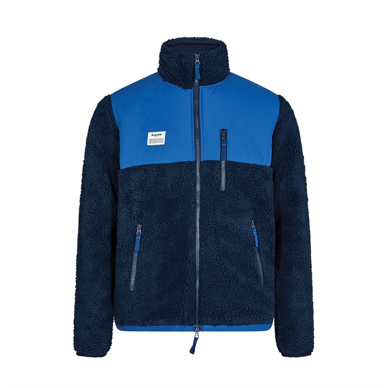 Resteröds Heren Panel Ritssluiting Fleece Jas Marineblauw