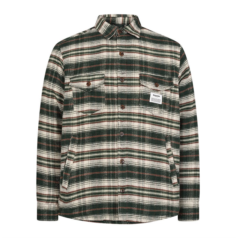 Resteröds Chemise en flanelle verte homme