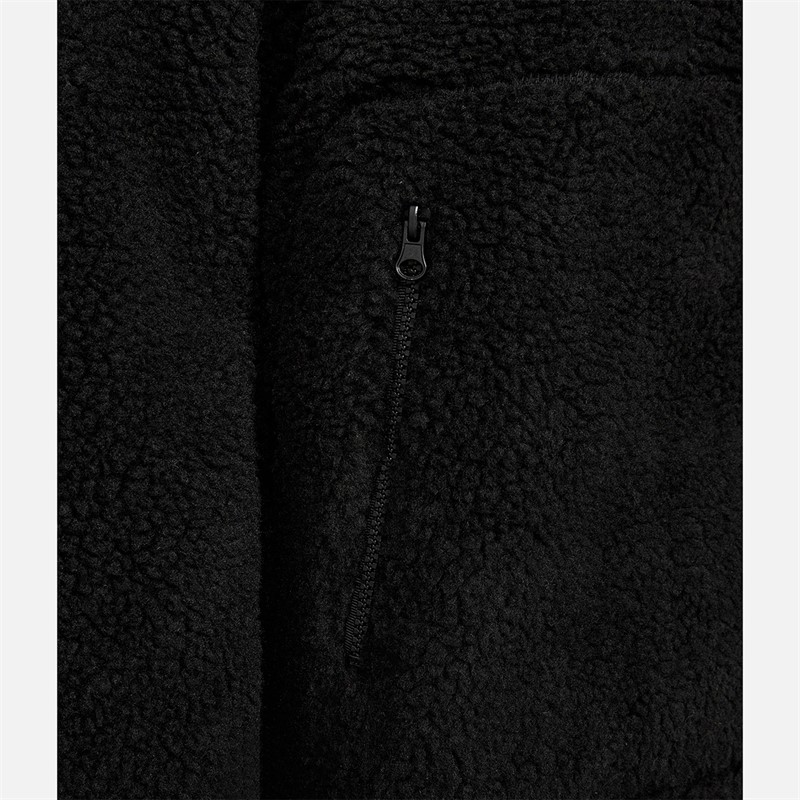 Resteröds Herren Fleece Kapuzenpullover Jacke Schwarz