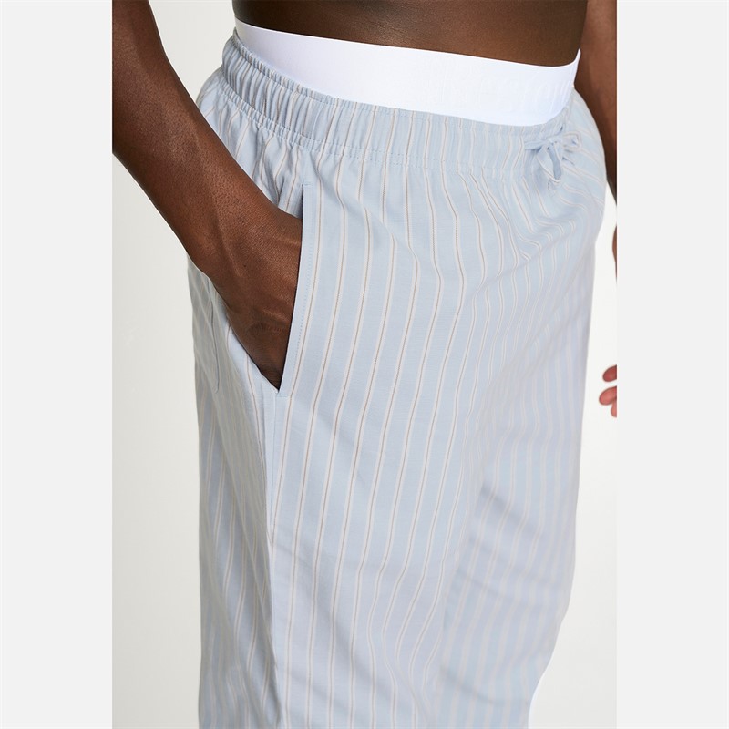 Resteröds Herren Sandman Von Hose Pyjama Hosen Blau