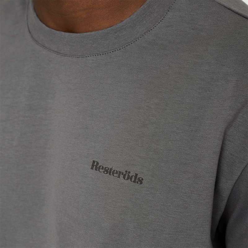 Resteröds T-shirt z nadrukiem dla niego kolor Szary