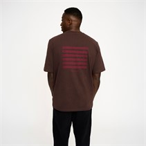 Resteröds Heren T-shirt met print Bruin