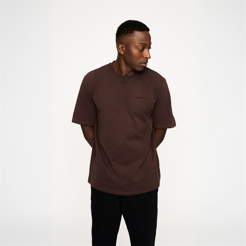 Resteröds T-shirt z nadrukiem dla niego kolor Brązowy