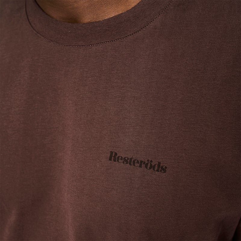 Resteröds T-shirt z nadrukiem dla niego kolor Brązowy
