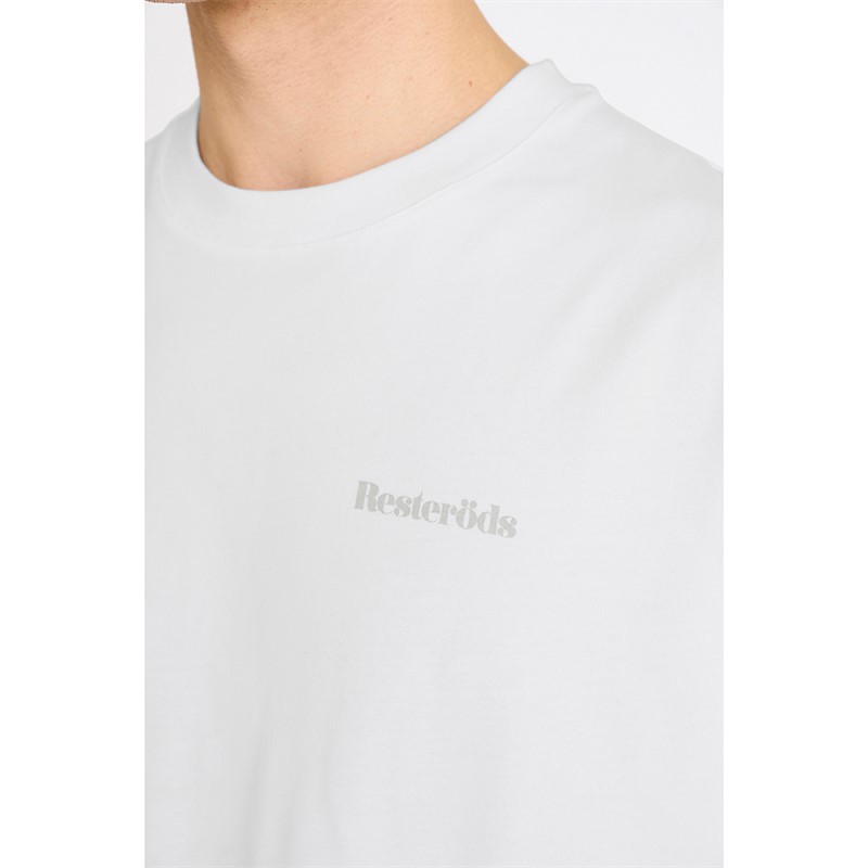 Resteröds Herre Tas Print T-shirt Hvid