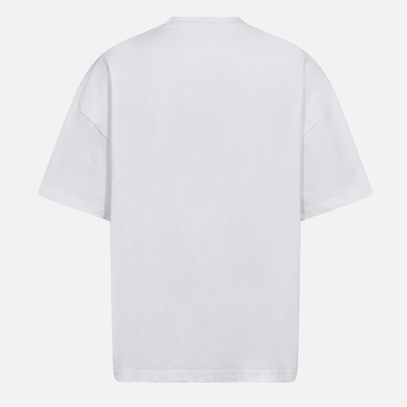 Resteröds Herre Tas Brystprint T Shirt Hvid