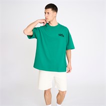 Resteröds Herre Tas Brystprint T Shirt Grøn