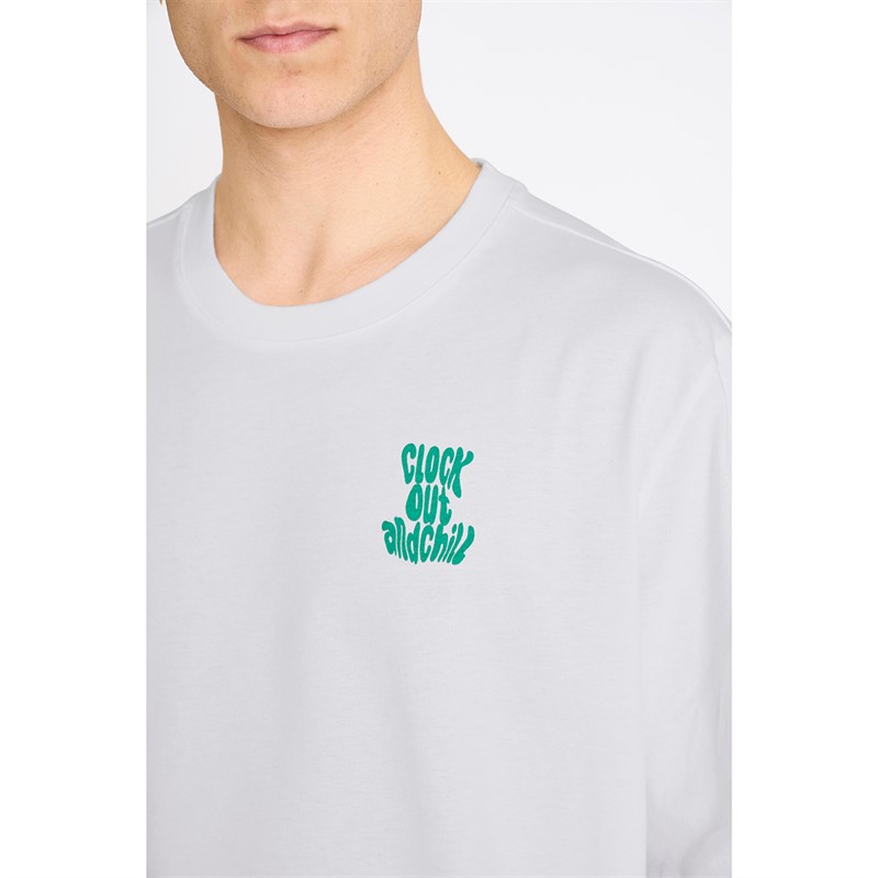 Resteröds Herre Tas Print T-shirt Hvid