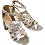 Ravel Womens Jacakson Leather Heeled Sandals Silver