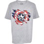 Marvel Boys Captain America Torn T-Shirt Grey Heather