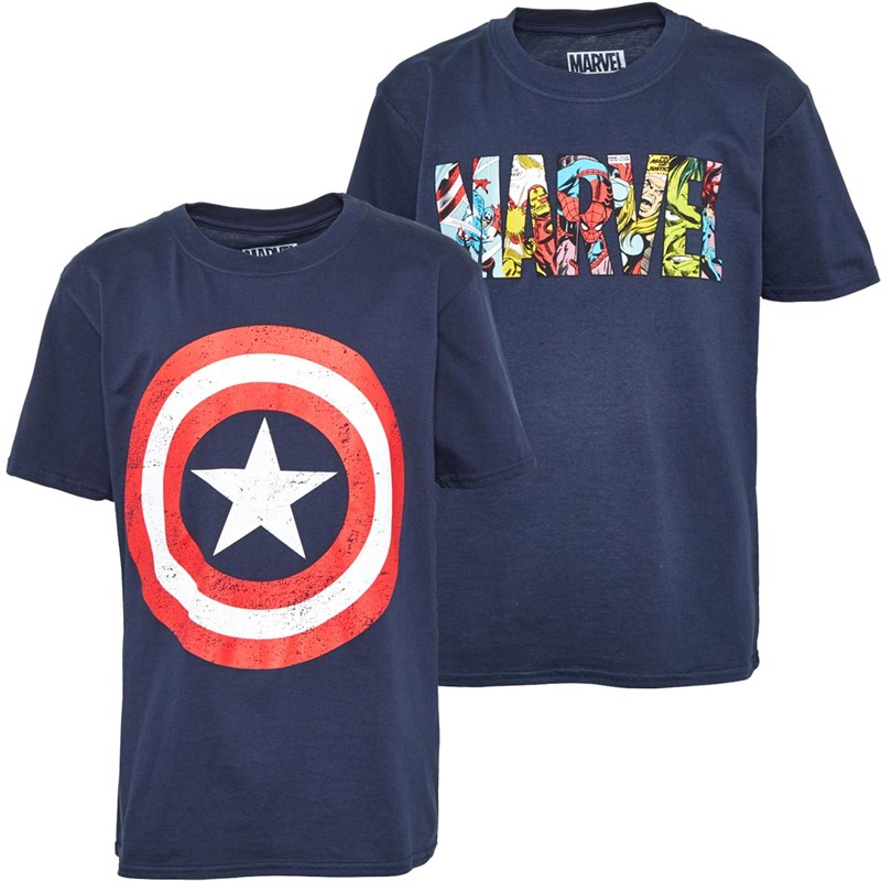 Marvel Boys Two Pack T-Shirt Multi