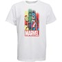 Marvel Boys Comics Team Stripes T-Shirt White