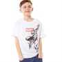 Marvel Boys Spiderman Outline T-Shirt White