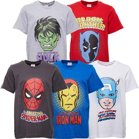 Buy Marvel Boys Five Pack T Shirts Multi