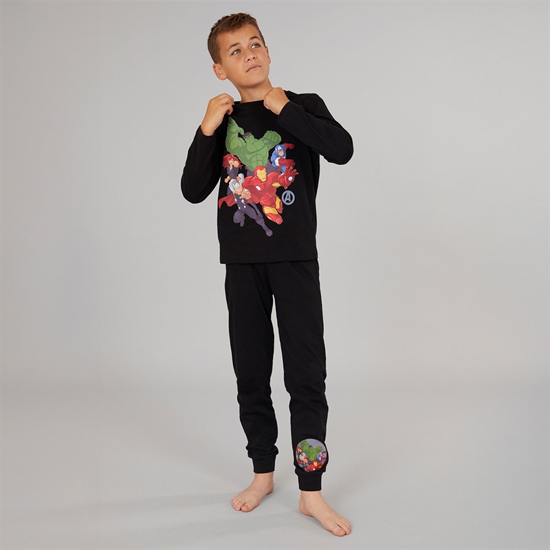 Marvel Boys Pyjama Set Black