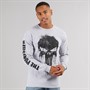 Marvel Mens The Punisher Skull Long Sleeve T-Shirt Grey Heather
