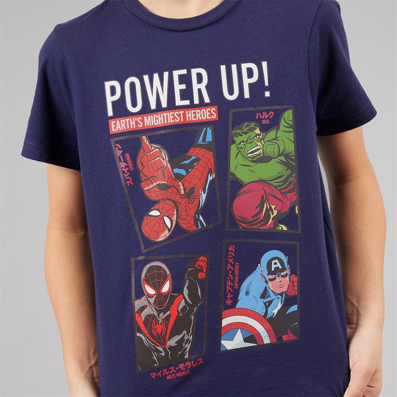 Marvel Boys T-Shirt And Shorts Co-Ord Set Navy