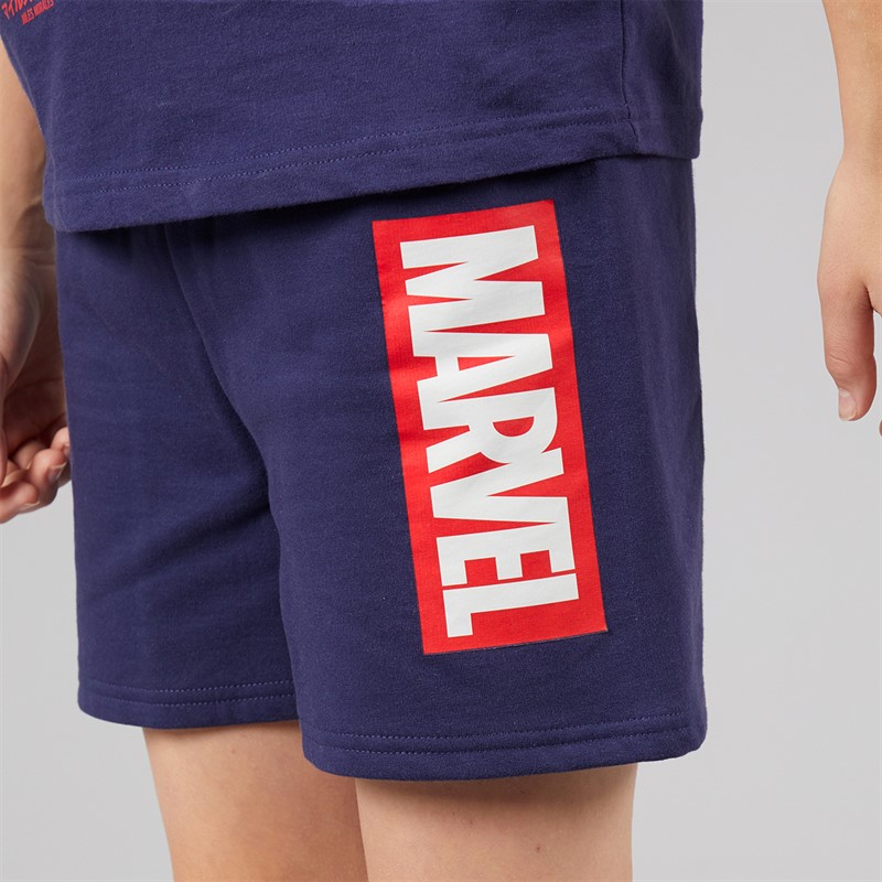 Marvel Boys T-Shirt And Shorts Co-Ord Set Navy