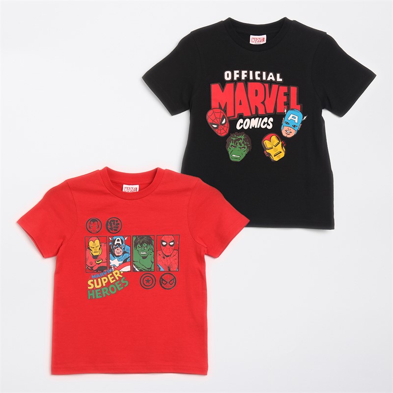 Marvel Boys Five Pack T-Shirts Multi