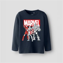 Marvel Boys Vodis Long Sleeve T-Shirt Navy Blazer