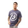Marvel Mens Avenger Stencil T-Shirt Indigo
