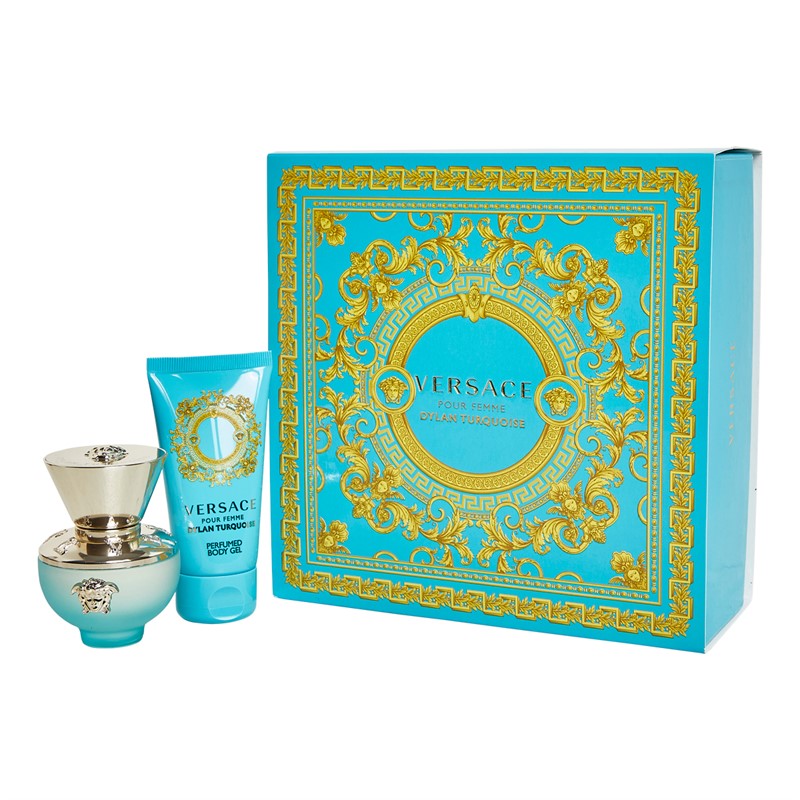 Versace 1969 Womens Dylan Turquoise Two Piece Gift Set Multi