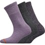 WEATHERPROOF Chaussettes de Randonnée Thermique Crew Trois Pack Femme Violet Chiné