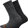 Weatherproof Womens Two Pack Thermal Crew Socks Twist Black/Grey Charcoal