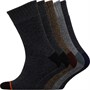 WEATHERPROOF Mens Five Pack Thermal Crew Socks Assorted
