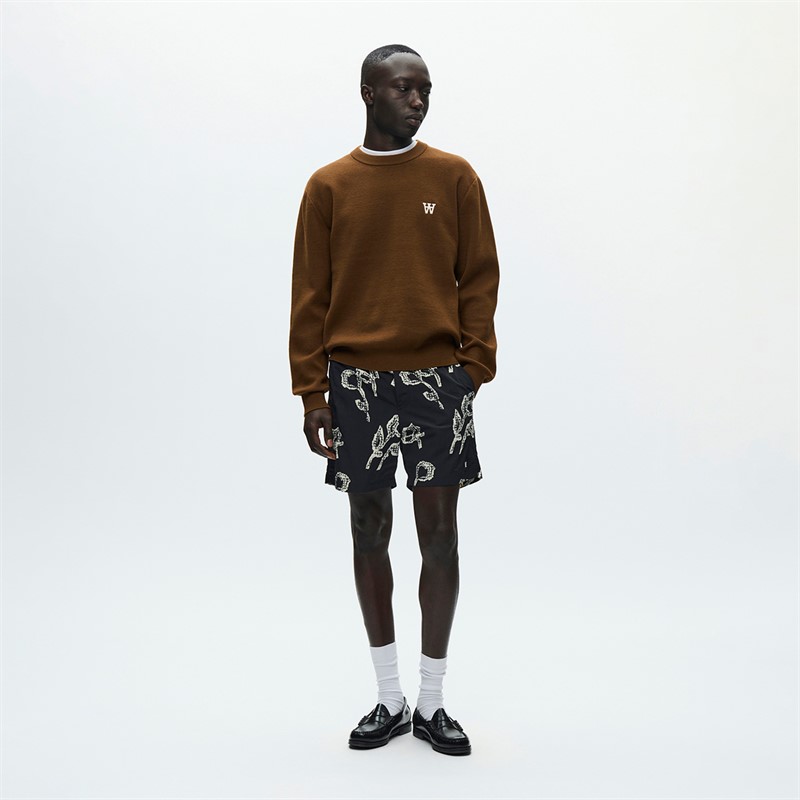 Wood Wood Herre Curt Rund hals Sweater Desert Palm